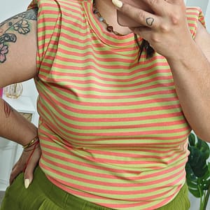 Camiseta hombrera rayas l6223l